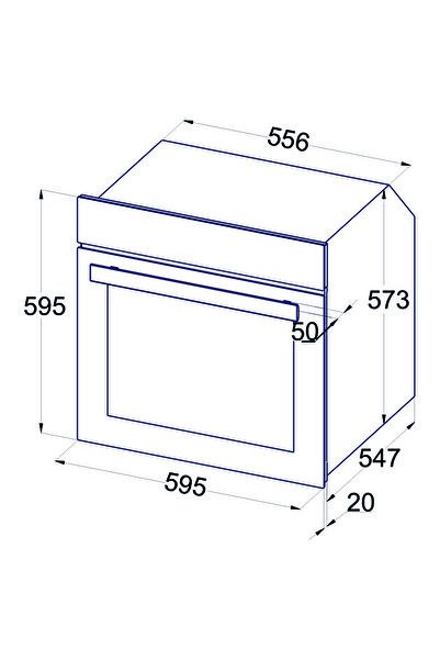 Esty AEF6601W02 ESTY 60 CM BEYAZ STATİK ANKASTRE FIRIN