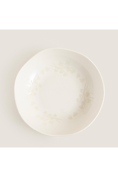 Chakra Fuchsia Çukur Tabak 20 Cm Krem-Bej