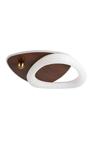 Apliqa Trıplo Ahşap Detaylı Plafonyer Ledli Avize