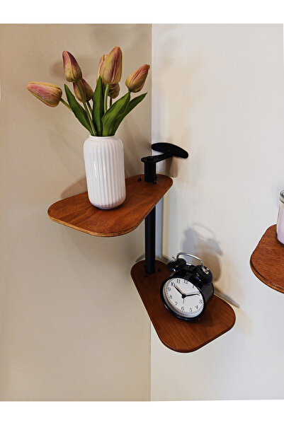 LASE DESİGN Ayarlanabilir Köşe ve Duvar Rafı (2 Raflı)