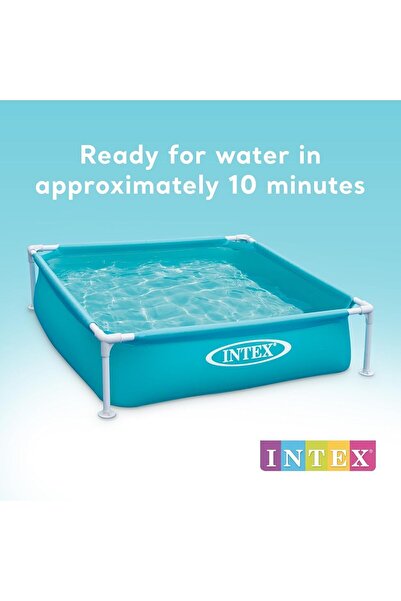 Intex Mini Square Frame Pool for Kids, Size 30x120x120 cm, for Ages 3 and Up