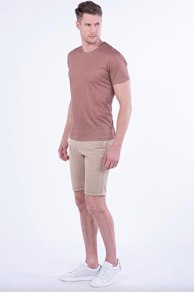 Efor 029 Slim Fit Bej Bermuda