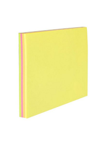 Deli Ultra Bright Neon Pad Sticky Notes Multicolor 3 x 3inch