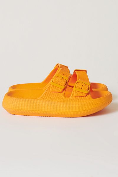 OZYO Lily Orange Double Band Eva Platform Daily Summer Beach Slippers