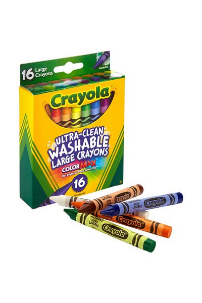 Crayola 16-Piece Ultra-Clean Washable Large Bright Crayon Set Multicolor