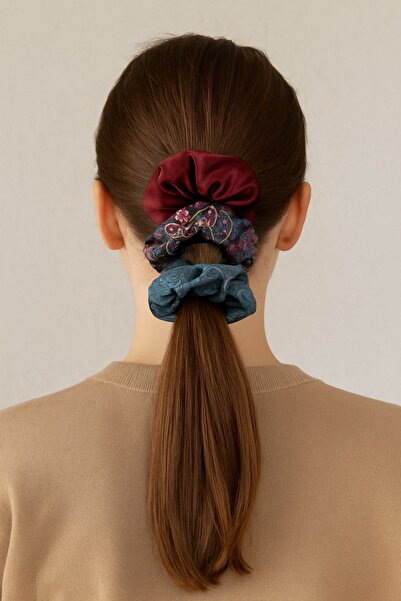 Stella Eşarp Trostruki set gumica za kosu, mekana bagel kopča