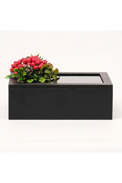 TASARIMHMODA 6 Compartment Tea Box with Coconut