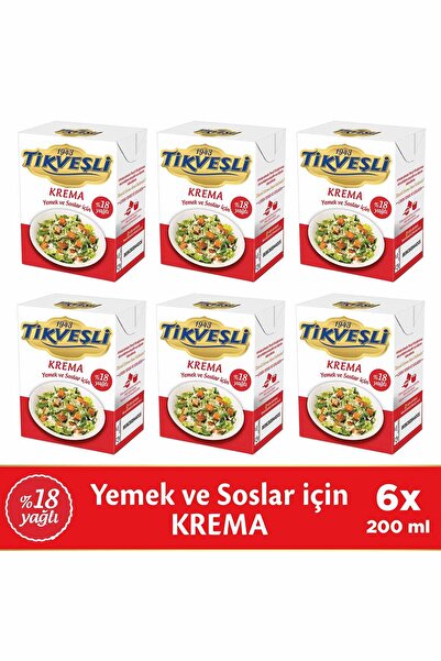 Tikveşli Tikveşli %18 Yağlı Krema 6X200 ML