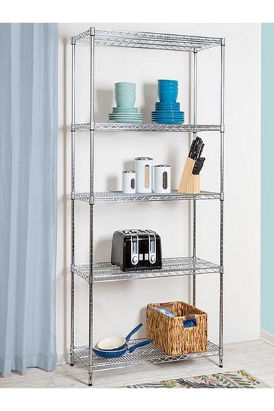 HONEYBEE Durable Steel Premium Quality Steel 5-Tier Wire Rack
