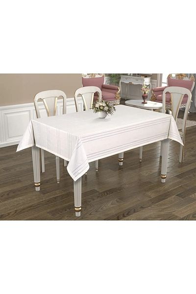 Cardea Τραπεζομάντιλο Cream Linen Woven χωρίς τσιμπήματα