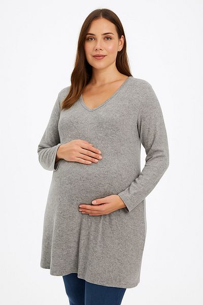 MEGHAN L.A Μπλούζα με κορδόνια από ελαστικό μαλακό ύφασμα εγκυμοσύνης