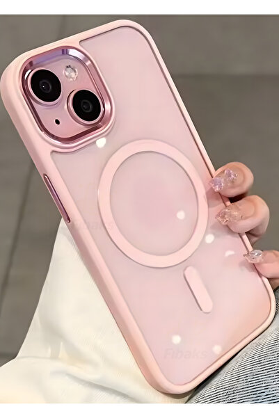 Fibaks Apple Iphone 13 - 14 - 15 Kılıf Magsafe Wireless Şarj Özellikli Tam Koruma Renkli Sert Silikon Kapak