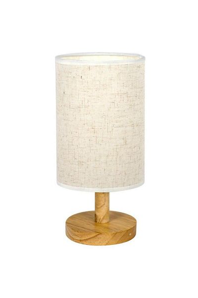 Generic Linen Embossed Table Lamp, Hotel Retro Bedroom Study Lamp Decorative Night Lamp