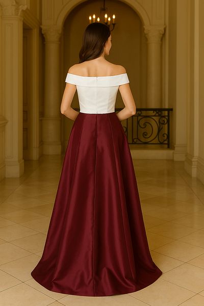 Neva Style Βραδινό φόρεμα Plum Satin Bulava 4449mu