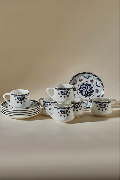 Karaca Bade 6 Person Coffee Cup 85 ml