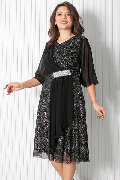Fahima Sequined Evening Dress Black Fhm900