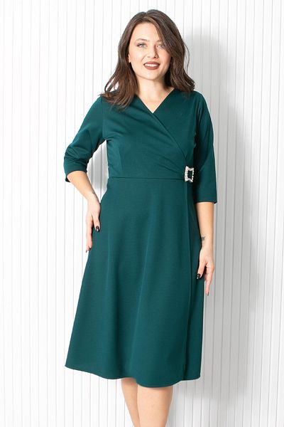 Fahima Καρφίτσα Λεπτομερές βραδινό φόρεμα Emerald FHM912