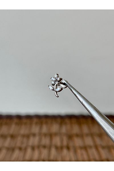 Rupen Kraft 316 l surgical steel diamond model helix tragus labial cartilage piercing
