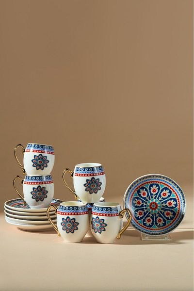 Karaca Willow 6 Personality Coffee Cup 90 ml