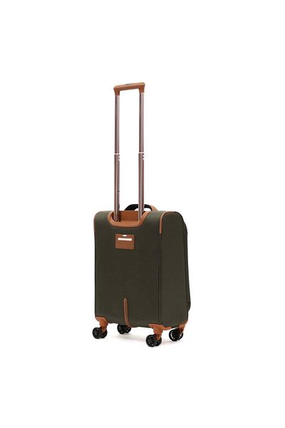 Ella Icon - Atena Green Textile Trolley - 55x36x22 Cm - Textile, Green