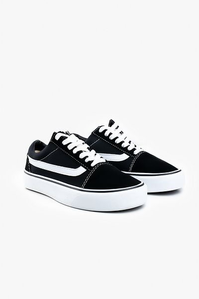 Shupe Women / Men Black White Old Skool Unisex Suede Casual Sports Shoes Sneaker