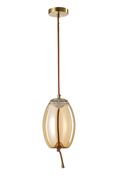 Apliqa Stone Tekli 5 Watt 3000K Eskitme Bal Camlı Led Sarkıt Avize