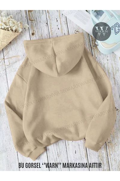 warn Φούτερ με κουκούλα 3 νήματα, χειμερινό Unisex, βαμβακερό, χοντρό