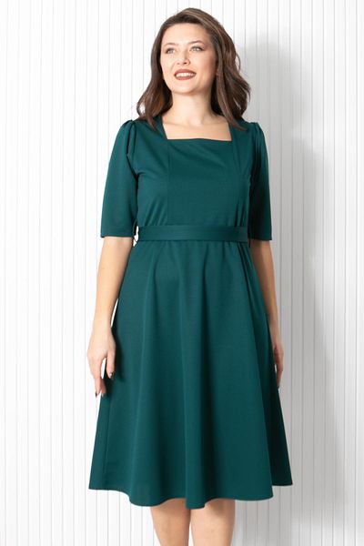 Fahima Βραδινό φόρεμα με λεπτομέρεια ζώνης Emerald Fhm904