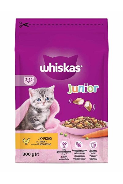 Whiskas Tavuklu Sebzeli 300 gr 7'li Paket Yavru Kuru Kedi Maması