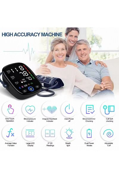 Choice Kingclinic Blood Pressure Monitor Upper Arm Automatic Bp Cuff Machine With Led Display For Home U...