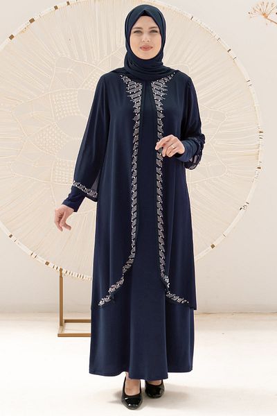 Fahima Βραδινό φόρεμα Adalya Navy Blue Fhm838