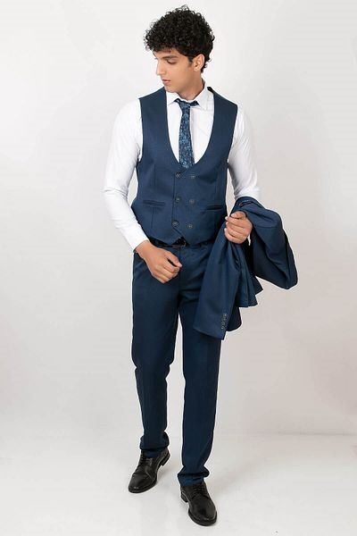 Modaviki Men - Suit - Dress - 6 Drop -Navy Blue - Mdv100