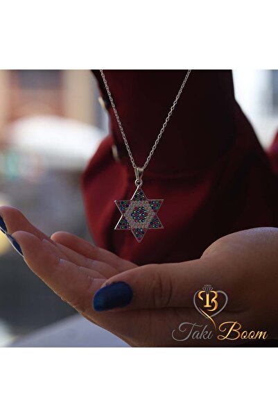 Takı Boom Davut Yıldızı Kolye – Gümüş Yahudi Kolye, Kadınlar İçin Manevi Koly...