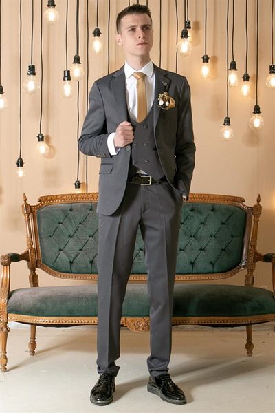 Modaviki Men - Suit - Dress - 6 Drop - Smoked - Mdv100