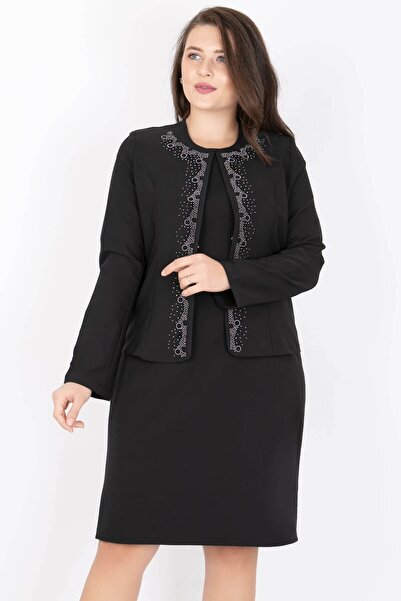 Modaviki Σετ με μπουφάν μεγάλου μεγέθους Μαύρο FHM760