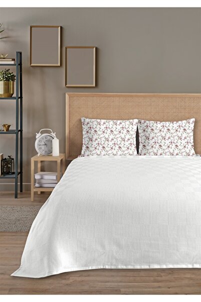 HomeBerry 100% Cotton Lidia White Double Pique Set 200 X 230 cm