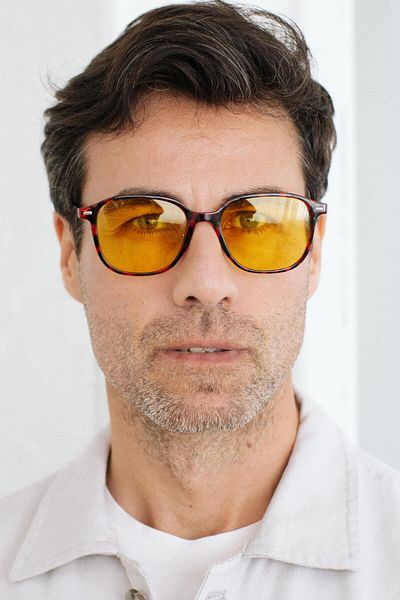 Bilge Karga Louis Leopard Yellow Men's Sunglasses