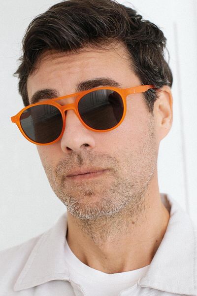 Bilge Karga Poonam Matt Orange Black Men's Sunglasses