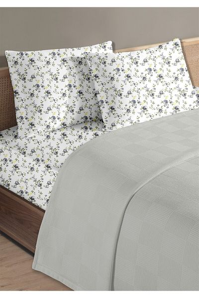 HomeBerry 100% Cotton Lidia Gray Single Pique Set 160 X 230 cm
