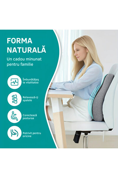 LUDORA Perna ortopedica sezut si lombar LUDORA®, Set complet, Spuma cu memorie Premium