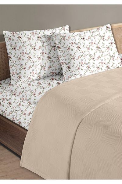 HomeBerry 100% Cotton Lidia Powder Single Pique Set 160 X 230 cm