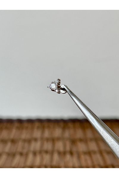 Rupen Kraft 316 l surgical steel diamond model helix tragus labial cartilage piercing