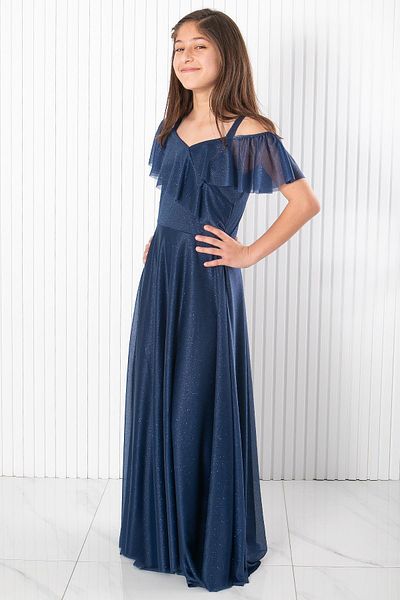 Modaviki Strappy Glitter Evening Dress Navy Blue MDV938