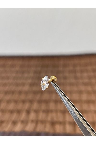 Rupen Kraft 316 L Surgical Steel Marquise Cut Lip Helix Tragus Cartilage Piercing
