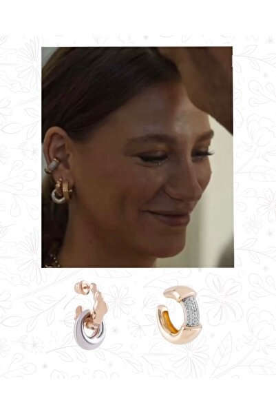 mibrillo Serenay Earrings and Earcuff (Serenay Earring Set) Who Came Who Passed Lawyer Leyla Taylan Earring Set
