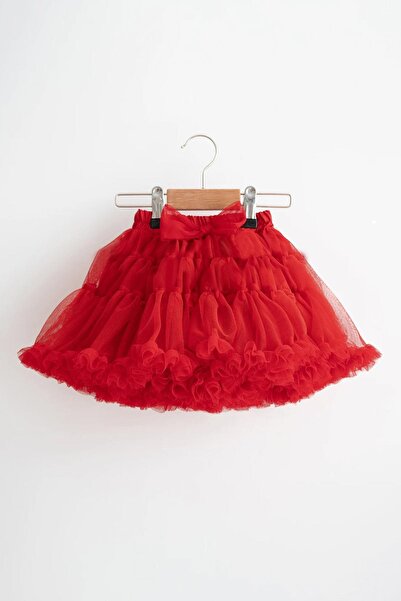 Modaviki Red Tulle Skirt - MDVK114