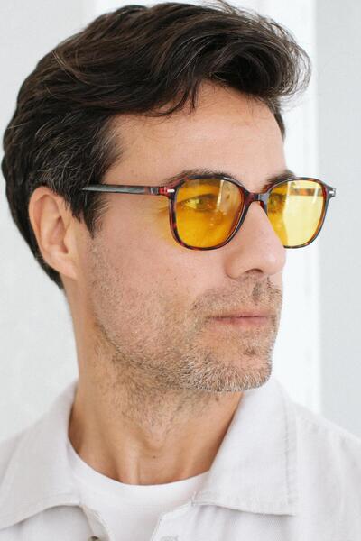 Bilge Karga Louis Leopard Yellow Men's Sunglasses