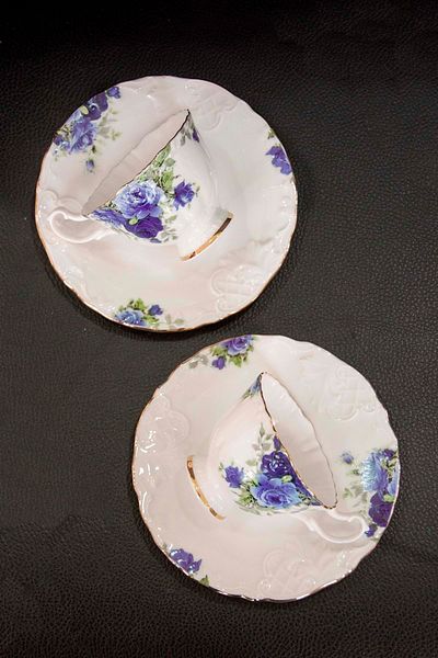 Bursa Porselen Dekor Lilac 2-Person Coffee Cup Set