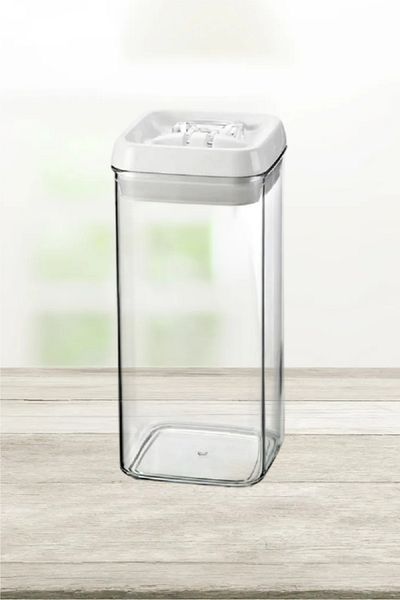 Felli Flip-Tite Rectangular Food Storage Container Clear and White 1.2 Liter
