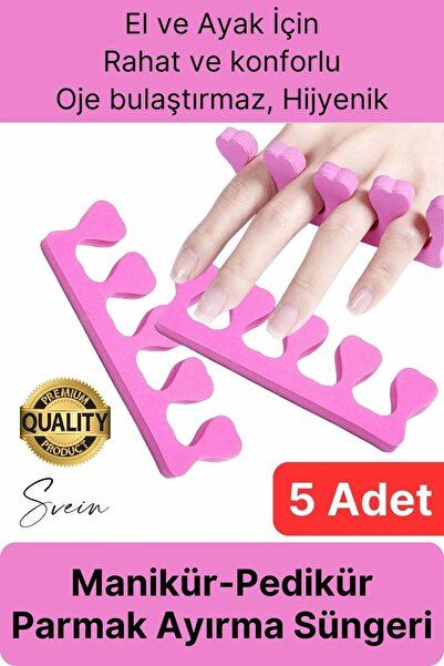 Svein مجموعة باديكير مانيكير مرنة ومريحة مكونة من 5 قطع - جهاز إسفنجي لفصل أص...